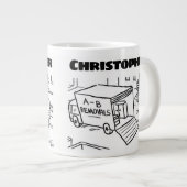 Geschenk für einen Entfernungsmann mit Namen Jumbo-Tasse (Vorderseite Rechts)