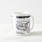 Geschenk für einen Entfernungsmann mit Namen Kaffeetasse (VorderseiteRechts)