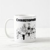 Geschenk für einen Entfernungsmann mit Namen Kaffeetasse (Links)