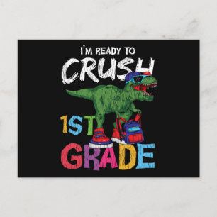 Geschenk für einen Erstklässler zum Thema Dinosaur Postkarte
