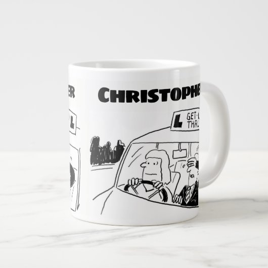 Geschenk für einen Fahrlehrer mit zusätzlichem Nam Jumbo-Tasse (Vorderseite Rechts)