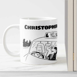 Geschenk für einen Fahrlehrer mit zusätzlichem Nam Jumbo-Tasse