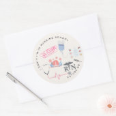 Geschenk für einen Freund eines Pflegestudenten Runder Aufkleber (Umschlag)