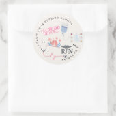 Geschenk für einen Freund eines Pflegestudenten Runder Aufkleber (Tasche)