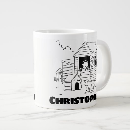 Geschenk für einen Gartenschuhhersteller mit Namen Jumbo-Tasse (Vorderseite Rechts)