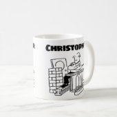 Geschenk für einen Gerecycelt Warenkäufer mit Name Kaffeetasse (VorderseiteRechts)