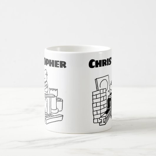 Geschenk für einen Gerecycelt Warenkäufer mit Name Kaffeetasse (Mittel)