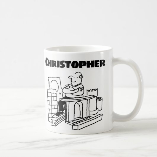 Geschenk für einen Gerecycelt Warenkäufer mit Name Kaffeetasse (Rechts)