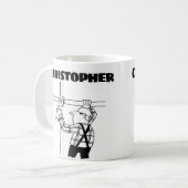 Geschenk für einen Gerüst mit Coffee-Tasse mit Zus Kaffeetasse (Vorderseite Links)