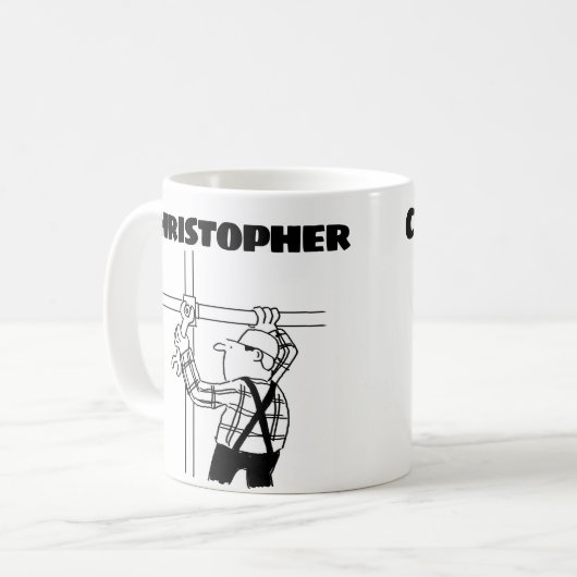 Geschenk für einen Gerüst mit Coffee-Tasse mit Zus Kaffeetasse (Vorderseite Links)