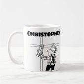 Geschenk für einen Gerüst mit Coffee-Tasse mit Zus Kaffeetasse (Links)