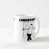 Geschenk für einen Glazier mit Name Coffee Tasse (VorderseiteRechts)
