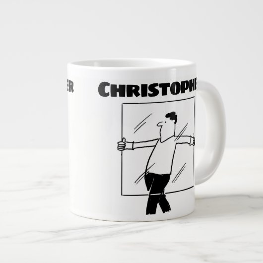 Geschenk für einen Glazier mit Namen Jumbo-Tasse (Vorderseite Rechts)