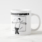 Geschenk für einen Glazier mit Namen Jumbo-Tasse (Rechts)