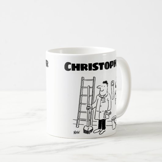 Geschenk für einen Handyman mit zusätzlichem Namen Kaffeetasse (VorderseiteRechts)