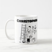 Geschenk für einen Handyman mit zusätzlichem Namen Kaffeetasse (Links)