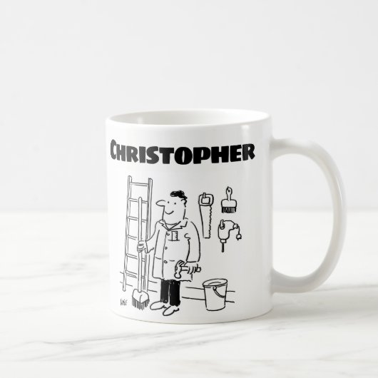 Geschenk für einen Handyman mit zusätzlichem Namen Kaffeetasse (Rechts)
