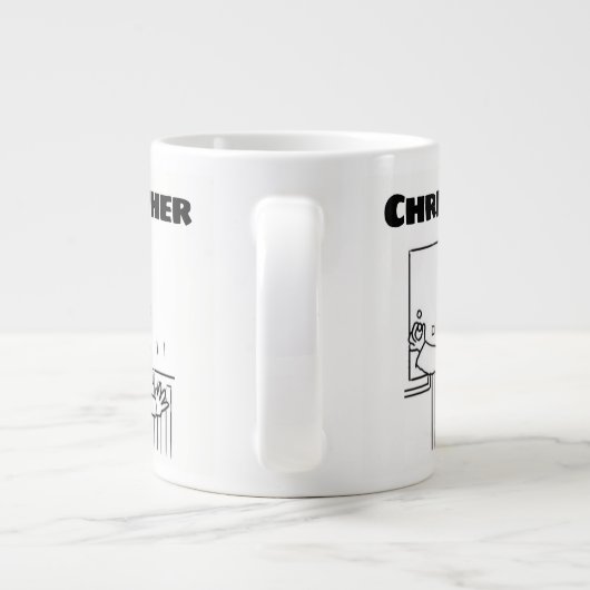 Geschenk für einen Klempner mit zusätzlichem Namen Jumbo-Tasse (Rückseite)