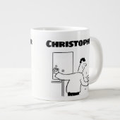 Geschenk für einen Klempner mit zusätzlichem Namen Jumbo-Tasse (Vorderseite Rechts)