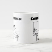 Geschenk für einen Klempner mit zusätzlichem Namen Jumbo-Tasse (Vorderseite)