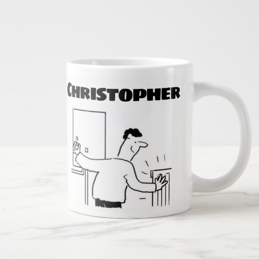 Geschenk für einen Klempner mit zusätzlichem Namen Jumbo-Tasse (Rechts)