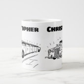 Geschenk für einen Limousine Chauffeur mit Namen Jumbo-Tasse (Vorderseite)