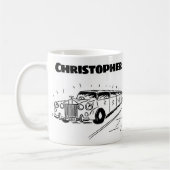 Geschenk für einen Limousine Chauffeur mit Namen Kaffeetasse (Links)