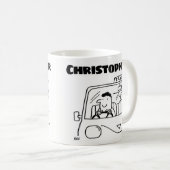 Geschenk für einen Taxifahrer mit Namen Kaffeetasse (VorderseiteRechts)