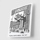 Geschenk für einen Vogelbeobachter oder Vogelbeoba Quadratische Wanduhr (Winkel)