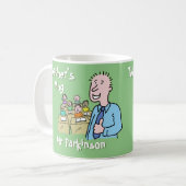 Geschenk für einen weißen männlichen Lehrer. Gesch Kaffeetasse (Vorderseite Links)