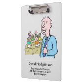 Geschenk für einen weißen männlichen Lehrer. Lehre Klemmbrett (Links)