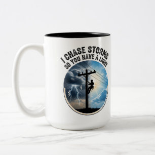 Geschenk für Elektriker - moderner Leitungsmonteur Zweifarbige Tasse