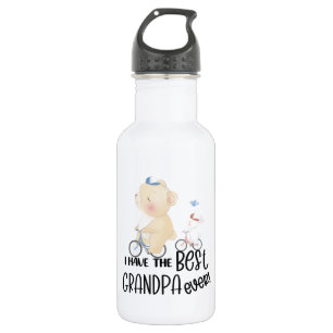 Geschenk für Enkel Bär & Kaninchen Bester Opa Edelstahlflasche