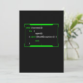 Geschenk für Entwickler von HTML Java Coding Coder Einladung (Stehend Vorderseite)