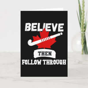 Geschenk für Feldhockeyteam oder -mannschaft Übung Karte