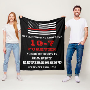 Geschenk für Feuerwehrleute mit benutzerdefiniert Fleecedecke