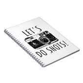 Geschenk für Fotograf Funny Lasse tun Shots Notizblock (Rechte Seite)