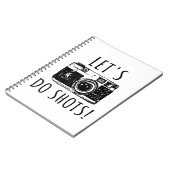 Geschenk für Fotograf Funny Lasse tun Shots Notizblock (Linke Seite)