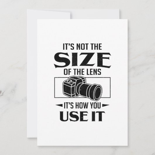 Geschenk für Fotografen seine nicht die Größe der Ankündigung (Vorderseite)