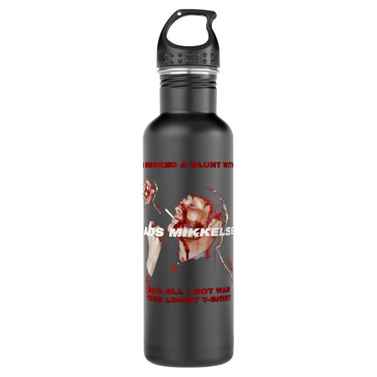 Geschenk für Frauen Mikkelsen dänische Mads Schaus Edelstahlflasche (Vorderseite)