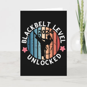 Geschenk für Frauen mit schwarzem Gürtel  Karte