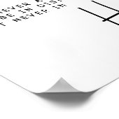 Geschenk für Freunde und Bekannte Poster (Ecke)