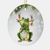 Geschenk für Froschfräsen Blume Grüner Zielpunkt Keramik Ornament