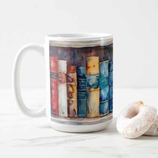 Geschenk für gemütliche Buchliebhaber Kaffeetasse (Mit Donut)
