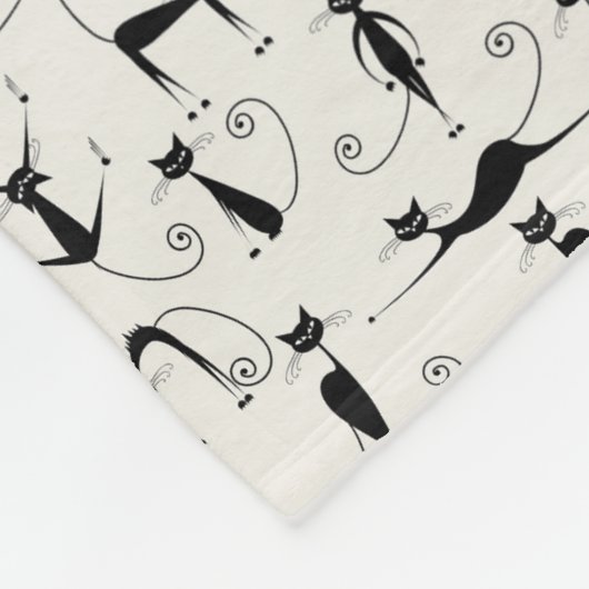Geschenk für gemütliche Katzenliebhaber Fleecedecke (Ecke)