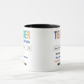 Geschenk für Geschichtslehrer Tasse (Zentrum)