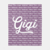 Geschenk für Gigi mit Kindernamen Fleecedecke (Vorderseite)