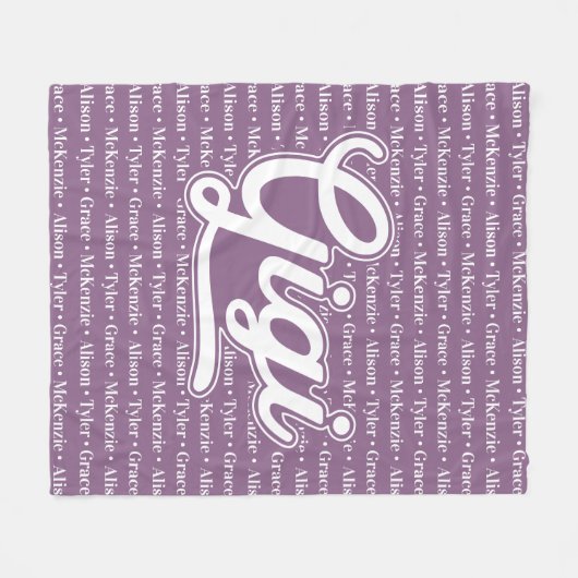 Geschenk für Gigi mit Kindernamen Fleecedecke (Vorderseite (Horizontal))