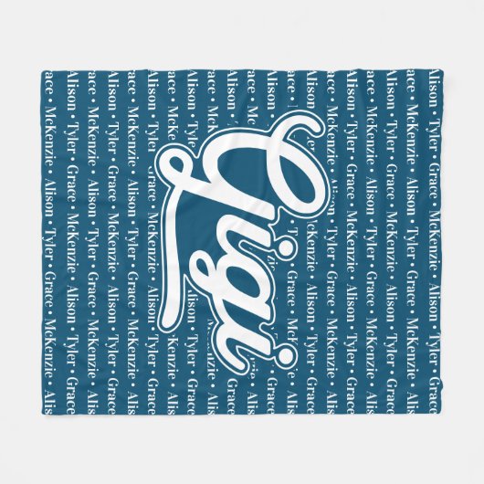 Geschenk für Gigi mit Kindernamen Fleecedecke (Vorderseite (Horizontal))