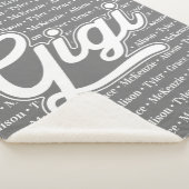 Geschenk für Gigi mit Kindernamen Sherpadecke (3/4)